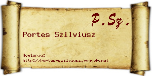 Portes Szilviusz névjegykártya